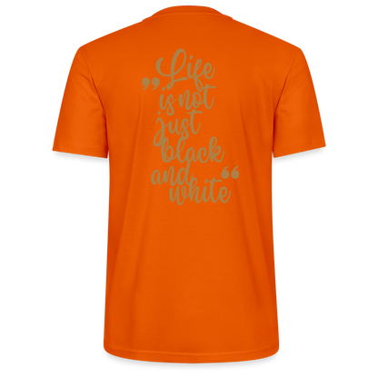 LiNBW. Männer T-Shirt Life is not just black and white - Tieforange