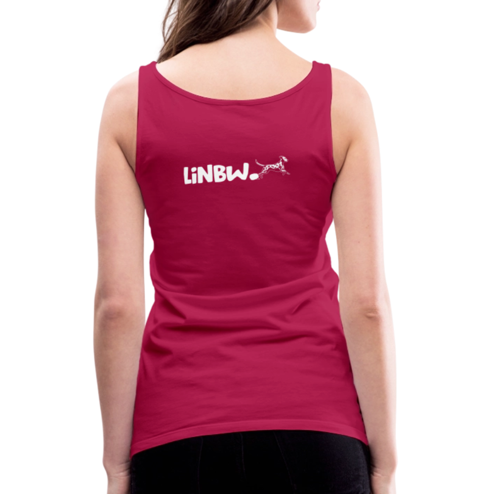 LiNBW. Frauen Tank-Top Life is not just black and white - dunkles Pink