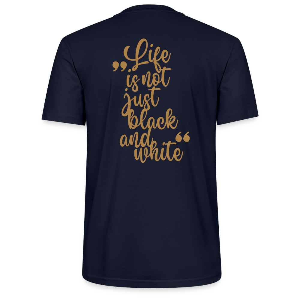 LiNBW. Männer T-Shirt Life is not just black and white - Navy