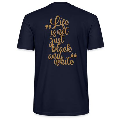 LiNBW. Männer T-Shirt Life is not just black and white - Navy