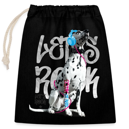 LiNBW. Baumwollbeutel Dalmatiner Let´s Rock - Schwarz