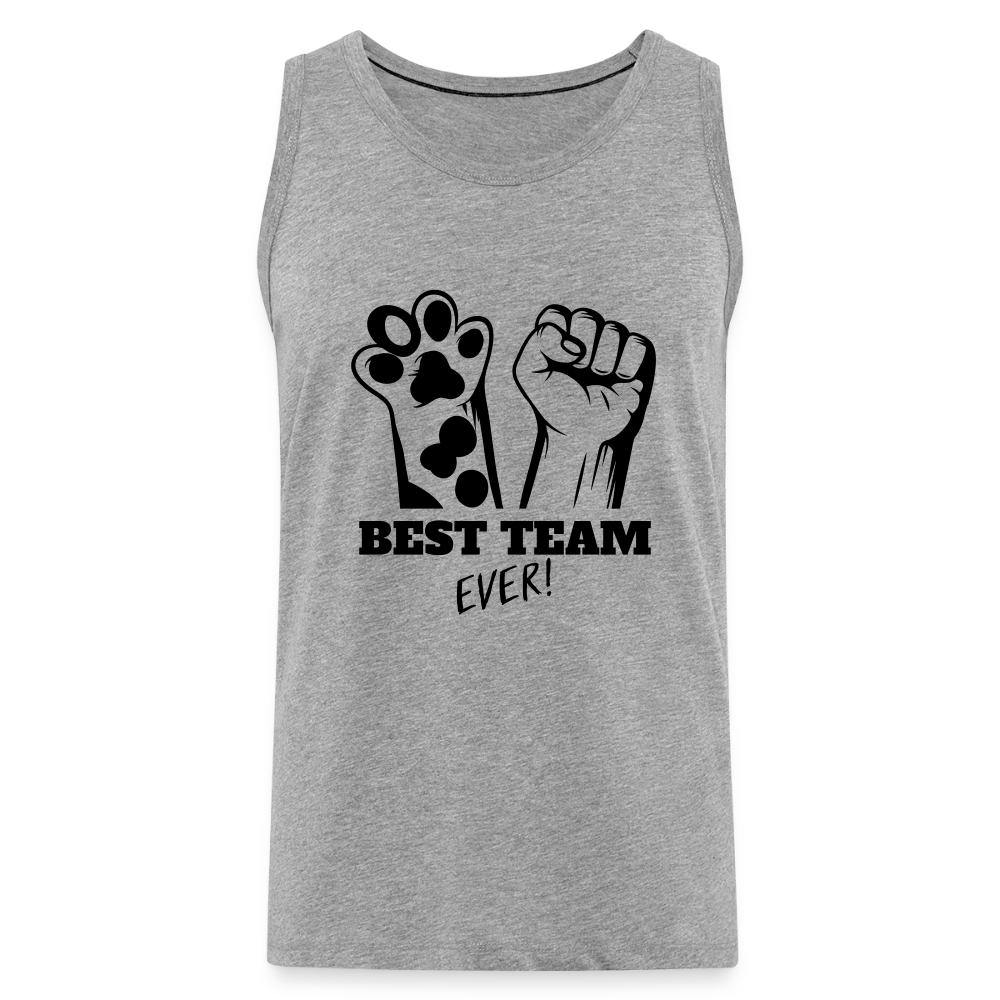 LiNBW. Männer Tank-Top Best Team Ever - Grau meliert