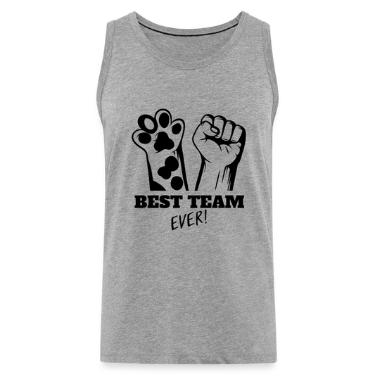 LiNBW. Männer Tank-Top Best Team Ever - Grau meliert