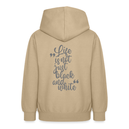 LiNBW. Teenager Hoodie Life is not just black and white - Sand