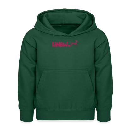 LiNBW. Kinder Hoodie Life is not just black and white - Flaschengrün