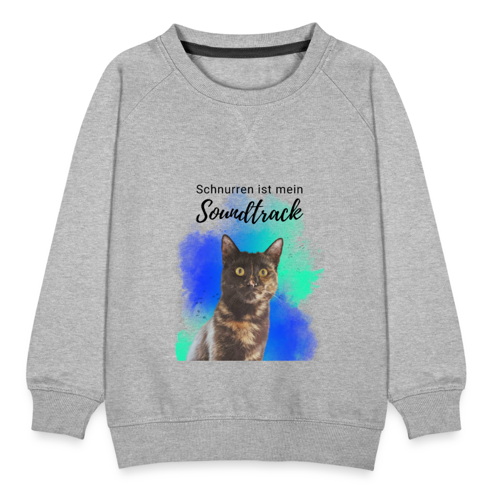 LiNBW. Kinder Pullover Schnurren ist mein Soundtrack - Grau meliert