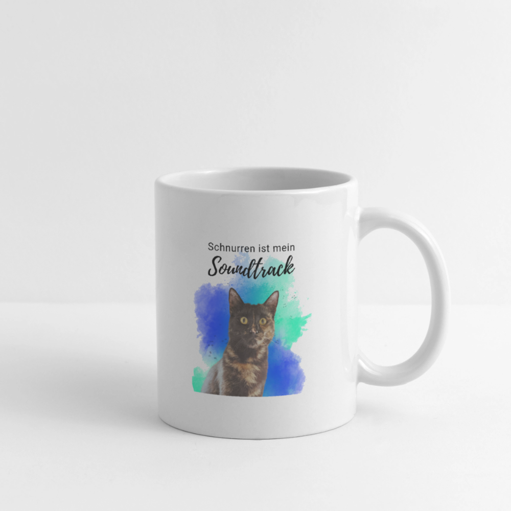 LiNBW. Keramiktasse Schnurren ist mein Soundtrack - Weiß