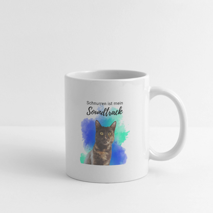 LiNBW. Keramiktasse Schnurren ist mein Soundtrack - Weiß