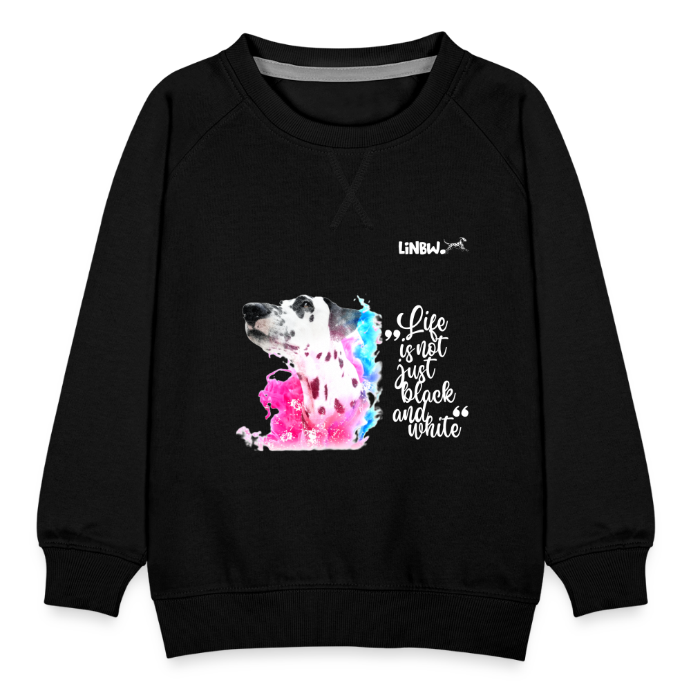 LiNBW. Kinder Pullover Dalmatiner Life is not just black and white - Schwarz