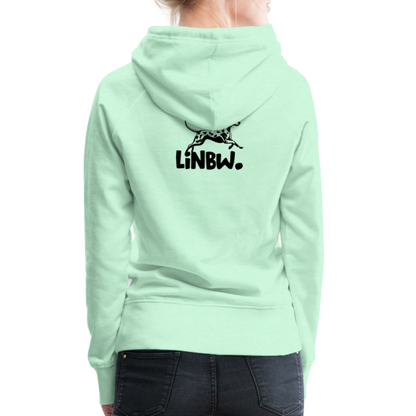 LiNBW. Frauen Hoodie Dalmatiner Life is not just black and white - helles Mintgrün
