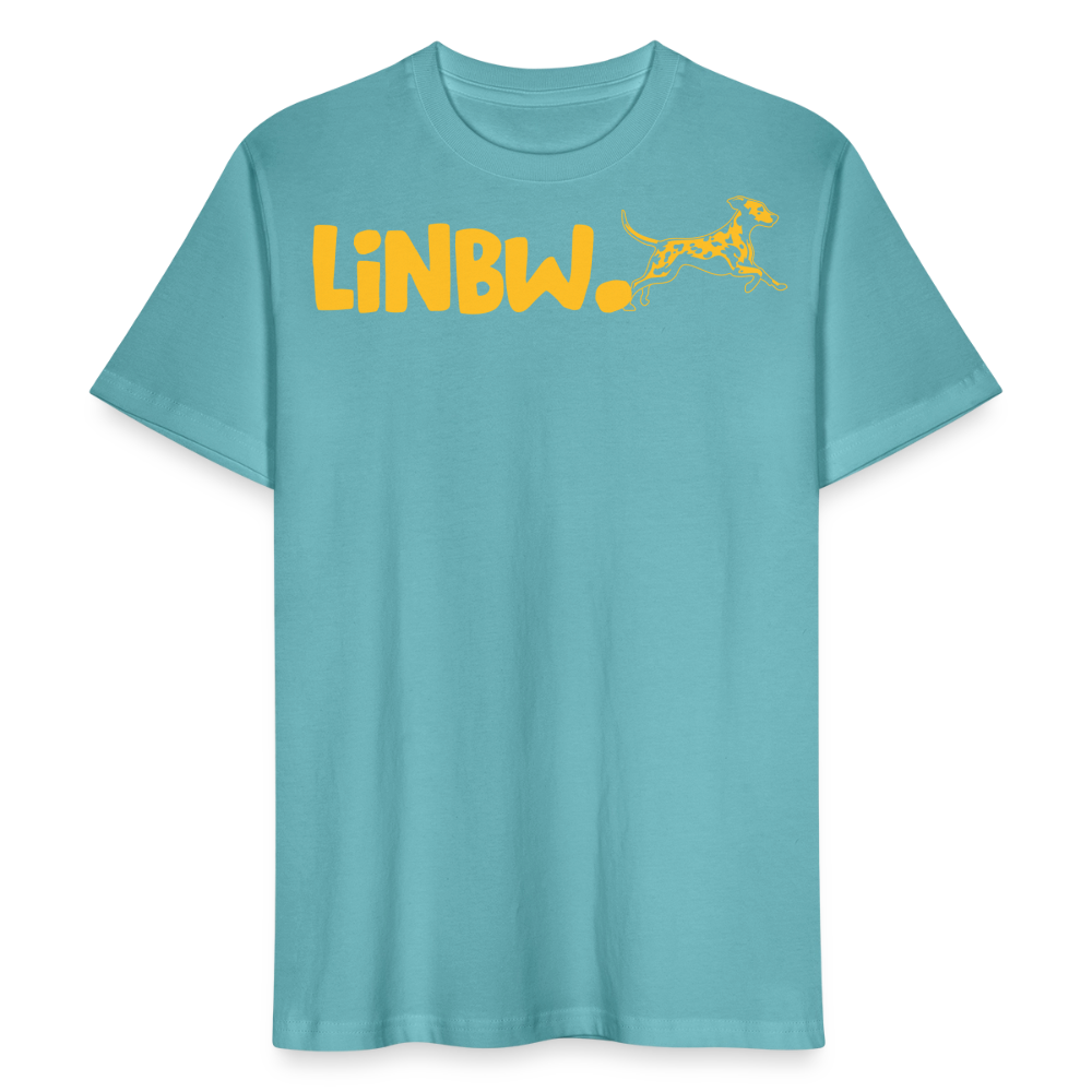 LiNBW. Männer T-Shirt Life is not just black and white - Pastelltürkis