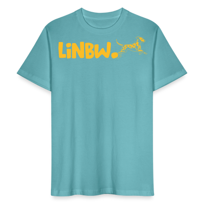 LiNBW. Männer T-Shirt Life is not just black and white - Pastelltürkis