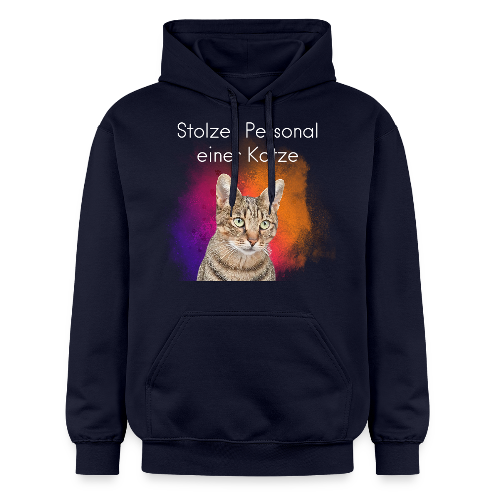 LiNBW. Männer & Frauen Hoodie Stolzes Personal einer Katze - Navy