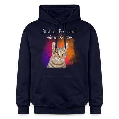 LiNBW. Männer & Frauen Hoodie Stolzes Personal einer Katze - Navy