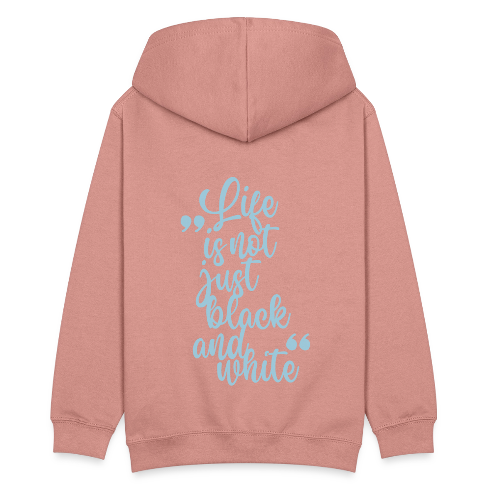 LiNBW. Kinder Hoodie Life is not just black and white - Altrosa
