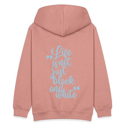 LiNBW. Kinder Hoodie Life is not just black and white - Altrosa