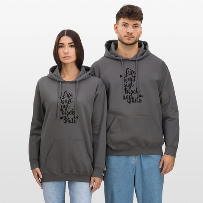 LiNBW. Männer & Frauen Hoodie Life is not just black and white - Dunkelgrau