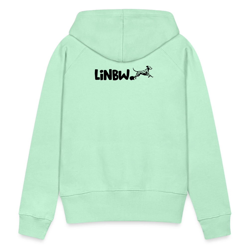 LiNBW. Frauen Hoodie Life is not just black and white - helles Mintgrün
