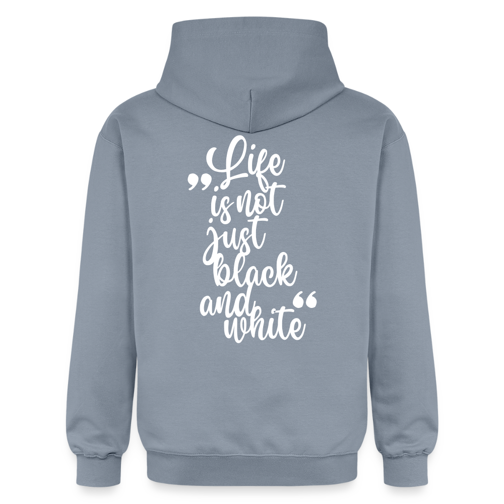 LiNBW. Männer & Frauen Hoodie Life is not just black and white - Blau