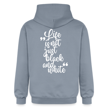 LiNBW. Männer & Frauen Hoodie Life is not just black and white - Blau
