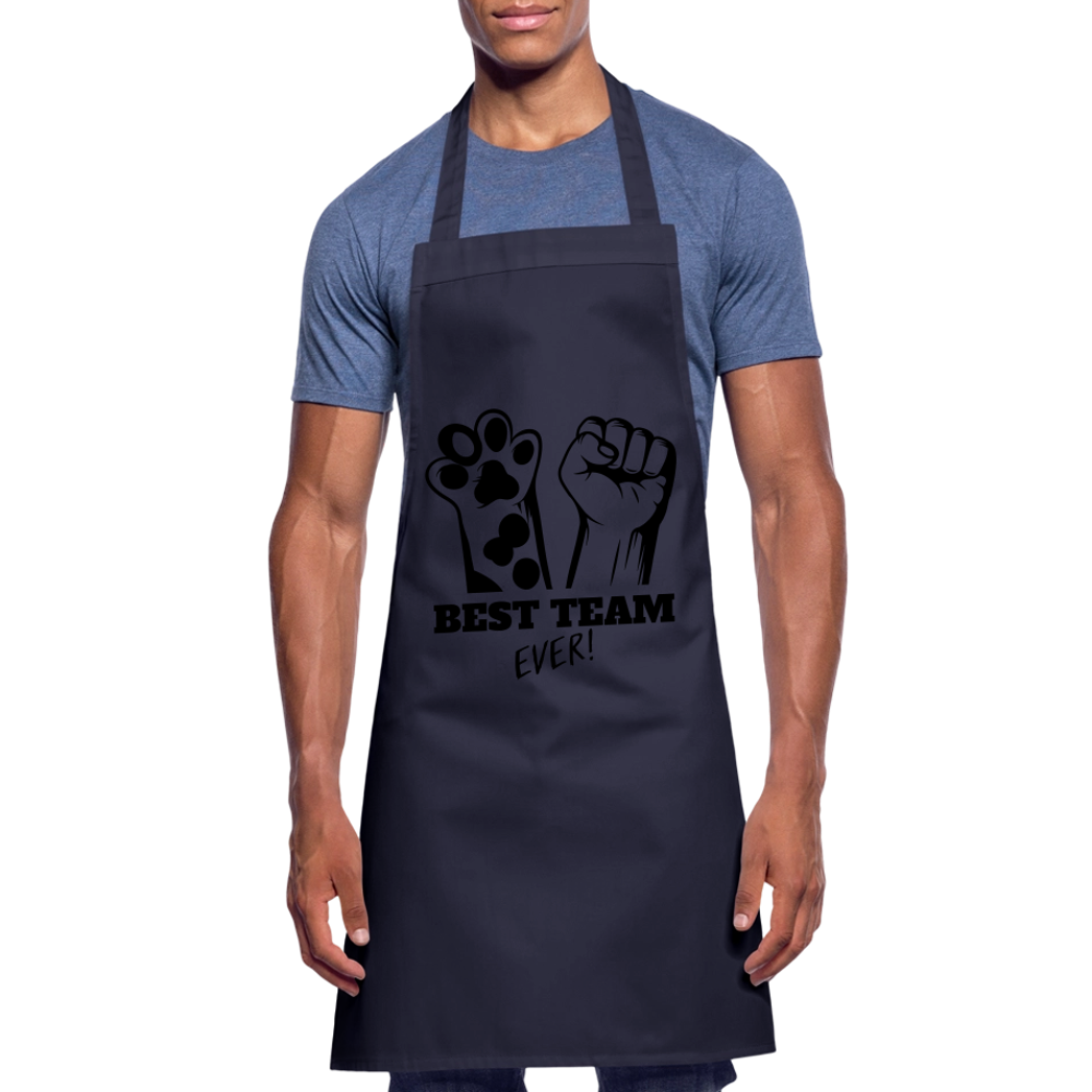 Kochschürze „Best Team Ever!“ – Mensch & Tier, unschlagbar vereint - Navy