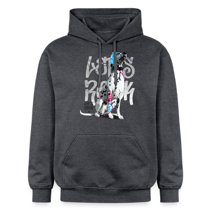 LiNBW. Männer & Frauen Hoodie Dalmatiner Let's Rock - Dunkelgrau meliert