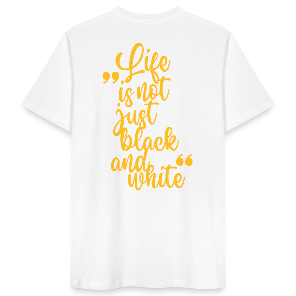 LiNBW. Männer T-Shirt Life is not just black and white - Weiß