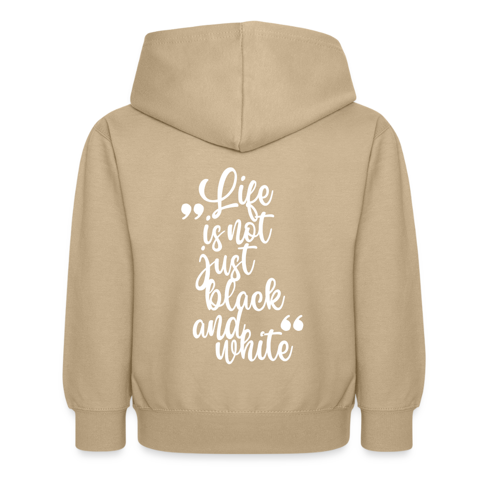 LiNBW. Kinder Hoodie Life is not just black and white - Sand