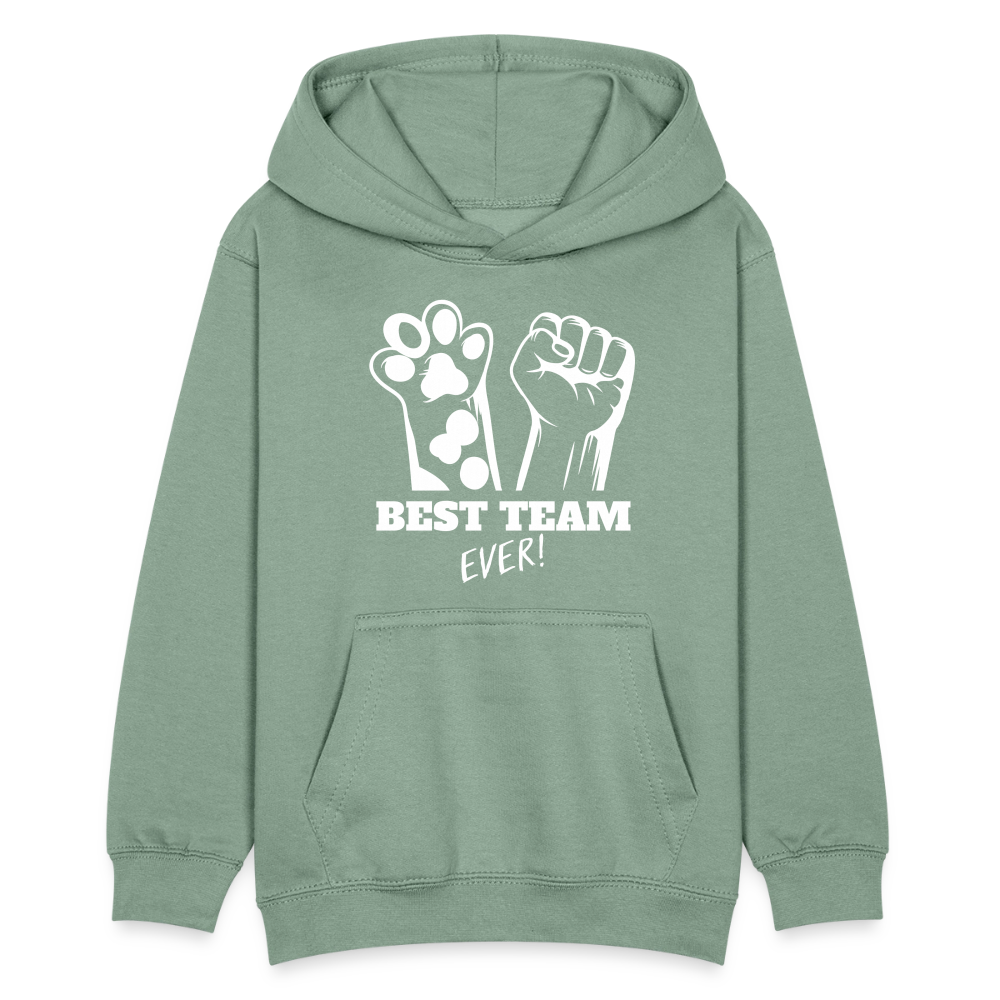 LiNBW. Kinder Hoodie Best Team Ever - Graugrün