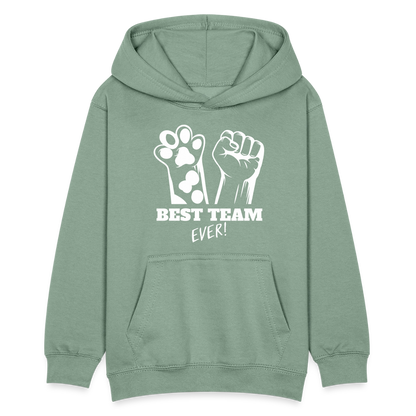 LiNBW. Kinder Hoodie Best Team Ever - Graugrün