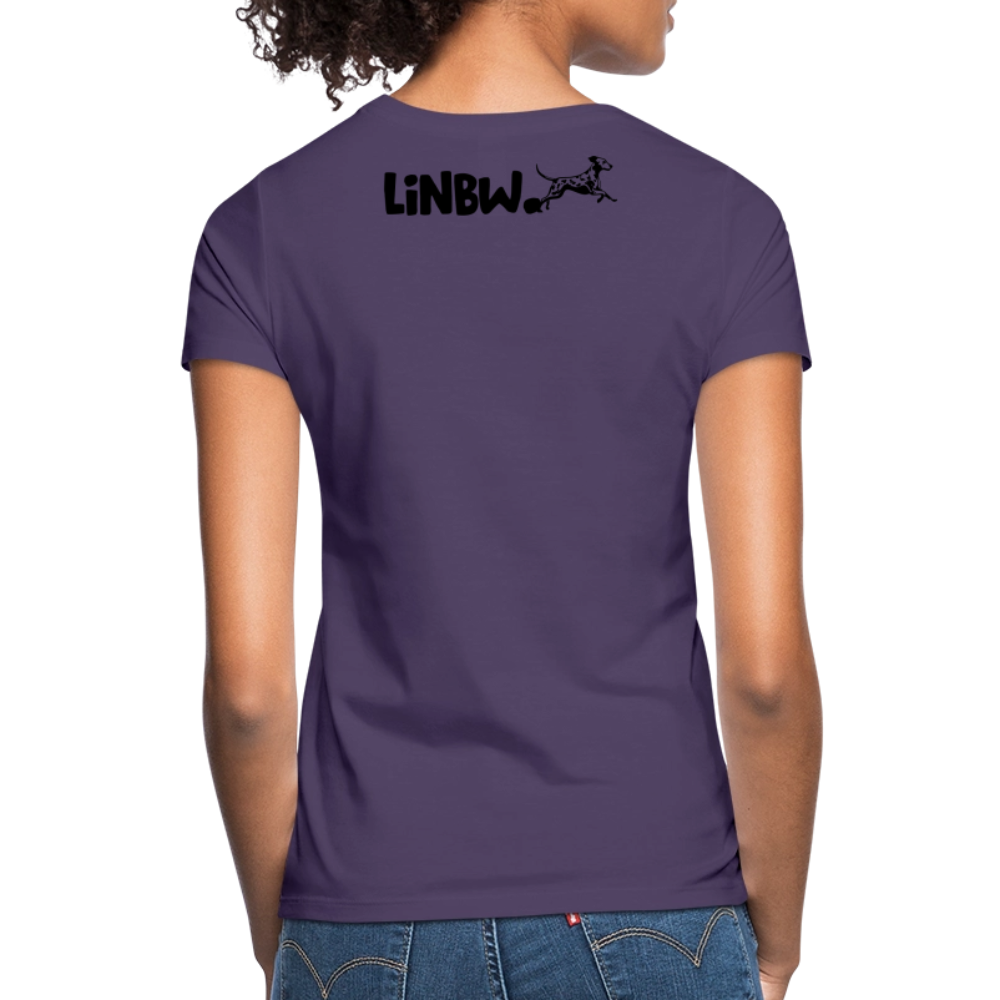 LiNBW. Frauen T-Shirt Life is not just black and white - Dunkellila