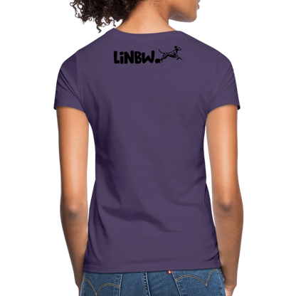 LiNBW. Frauen T-Shirt Life is not just black and white - Dunkellila