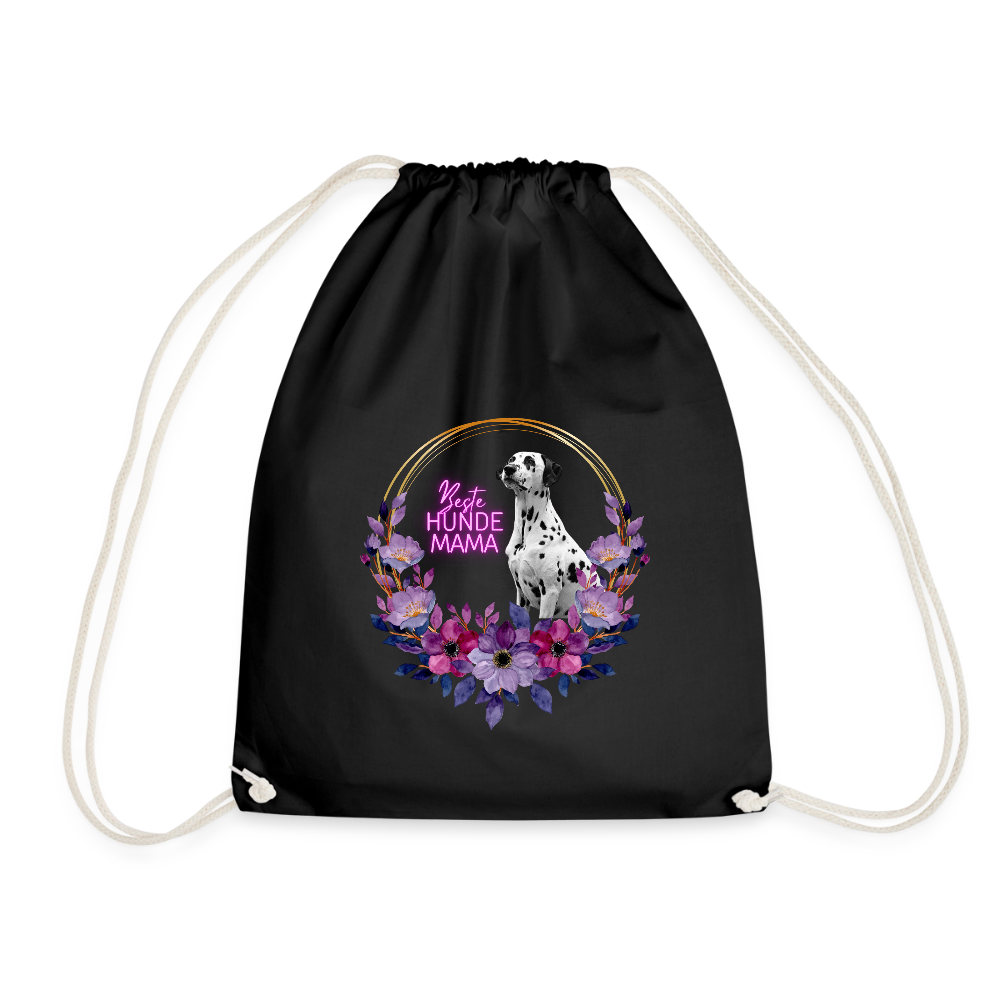 LiNBW. Turnbeutel Dalmatiner Beste Hundemama - Schwarz