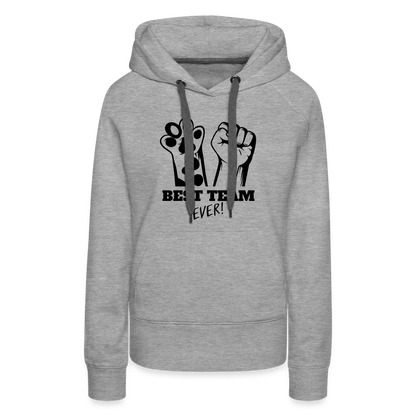 LiNBW.  Frauen Hoodie Best Team Ever - Grau meliert