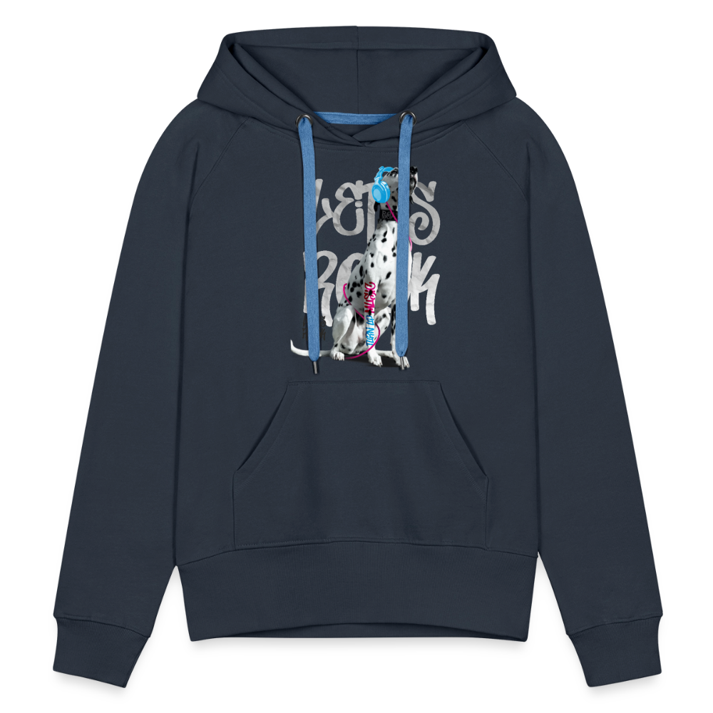 LiNBW. Frauen Hoodie Dalmatiner Let's Rock - Navy