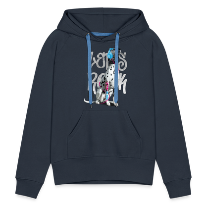 LiNBW. Frauen Hoodie Dalmatiner Let's Rock - Navy