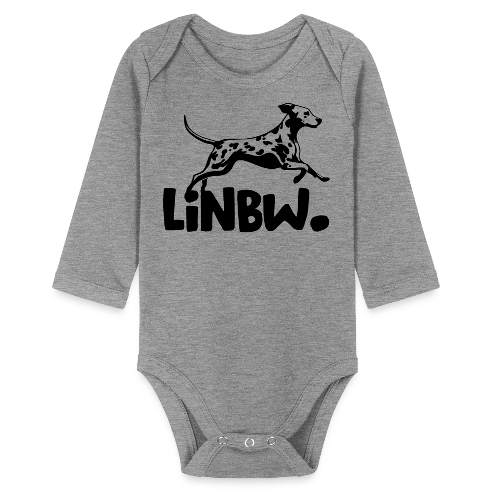 Baby-Body „LINBW Signature“ – Mit Dalmatinerlogo - Grau meliert