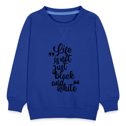 LiNBW. Kinder Pullover Life is not just black and white - Royalblau