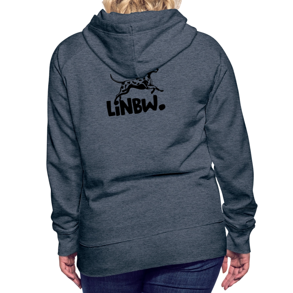 LiNBW. Frauen Hoodie Dalmatiner Life is not just black and white - Jeansblau