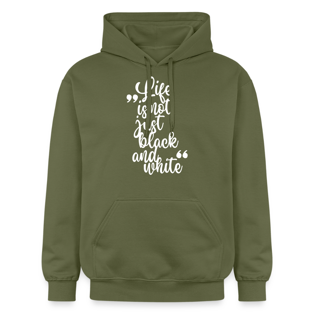 LiNBW. Männer & Frauen Hoodie Life is not just black and white - Militärgrün