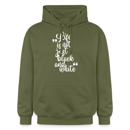 LiNBW. Männer & Frauen Hoodie Life is not just black and white - Militärgrün