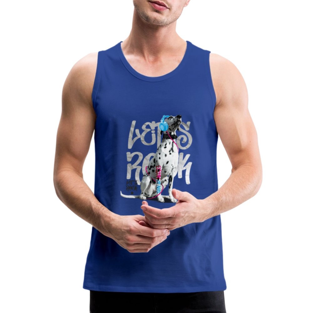 LiNBW. Männer Tank-Top Dalmatiner Let's Rock - Königsblau
