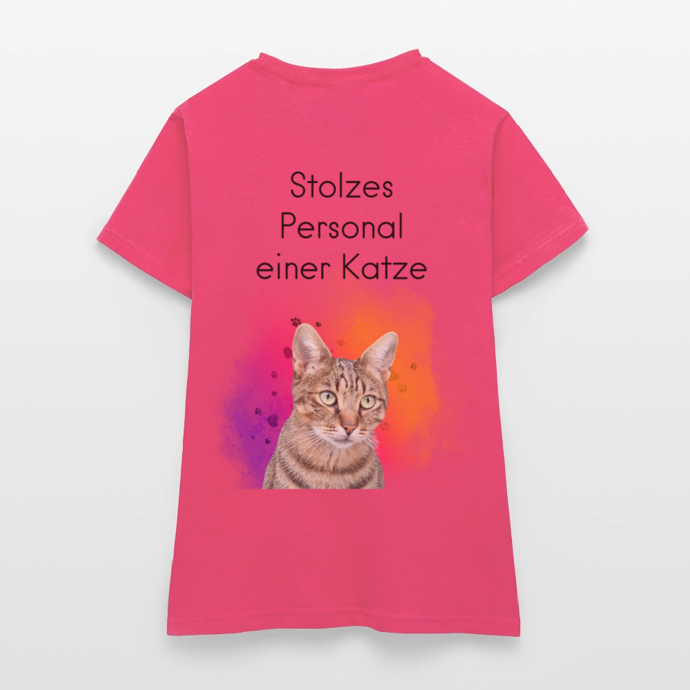 LiNBW. Frauen T-Shirt Stolzes Personal einer Katze - Azalea