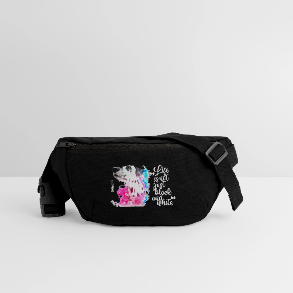 LiNBW. Recycelte Gürteltasche Dalmatiner Life is not just black and white - Schwarz