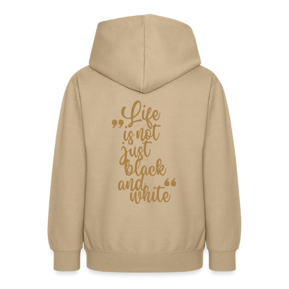 LiNBW. Teenager Hoodie Life is not just black and white - Sand