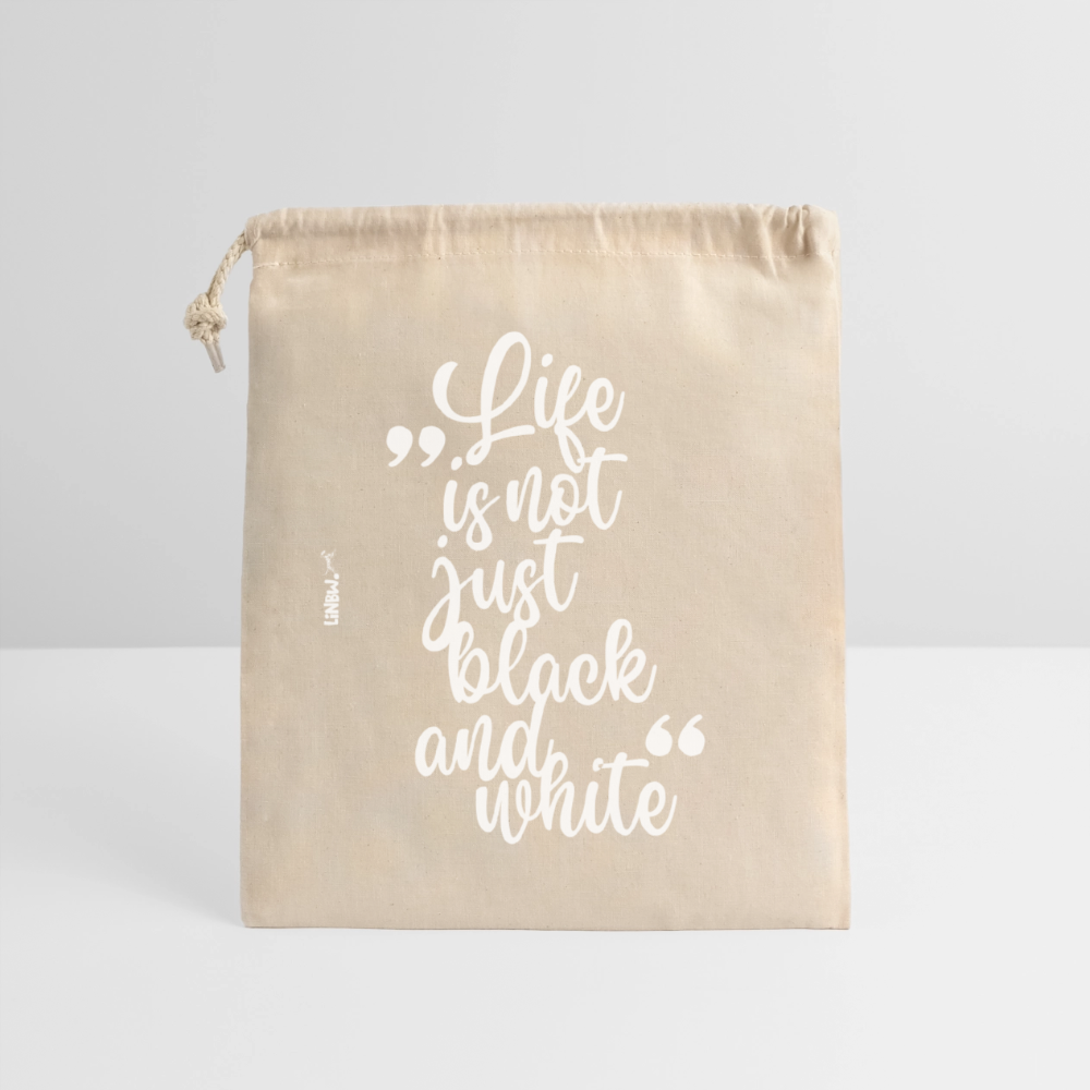 LiNBW. Baumwollbeutel Life is not just black and white - Natur