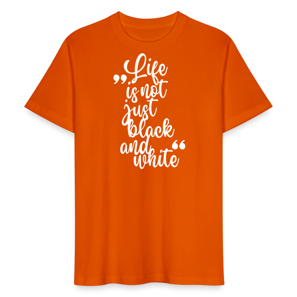 LiNBW. Männer T-Shirt Life is not just black and white - Tieforange