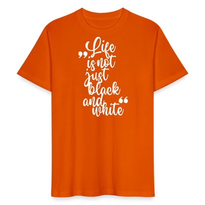 LiNBW. Männer T-Shirt Life is not just black and white - Tieforange