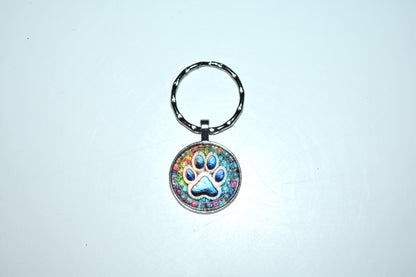 LiNBW. Schlüsselanhänger Pfoten-Abdruck bunt (mit Geschenkverpackung)