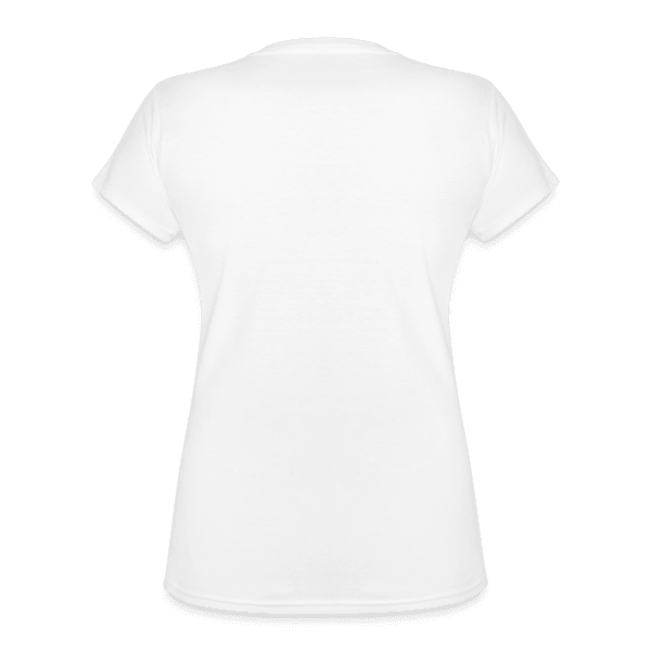 Damen V-Ausschnitt T-Shirt – Langlebiges und formbeständiges Baumwoll-Shirt (White) - LiNBW. - LIFE IS NOT JUST BLACK AND WHITE